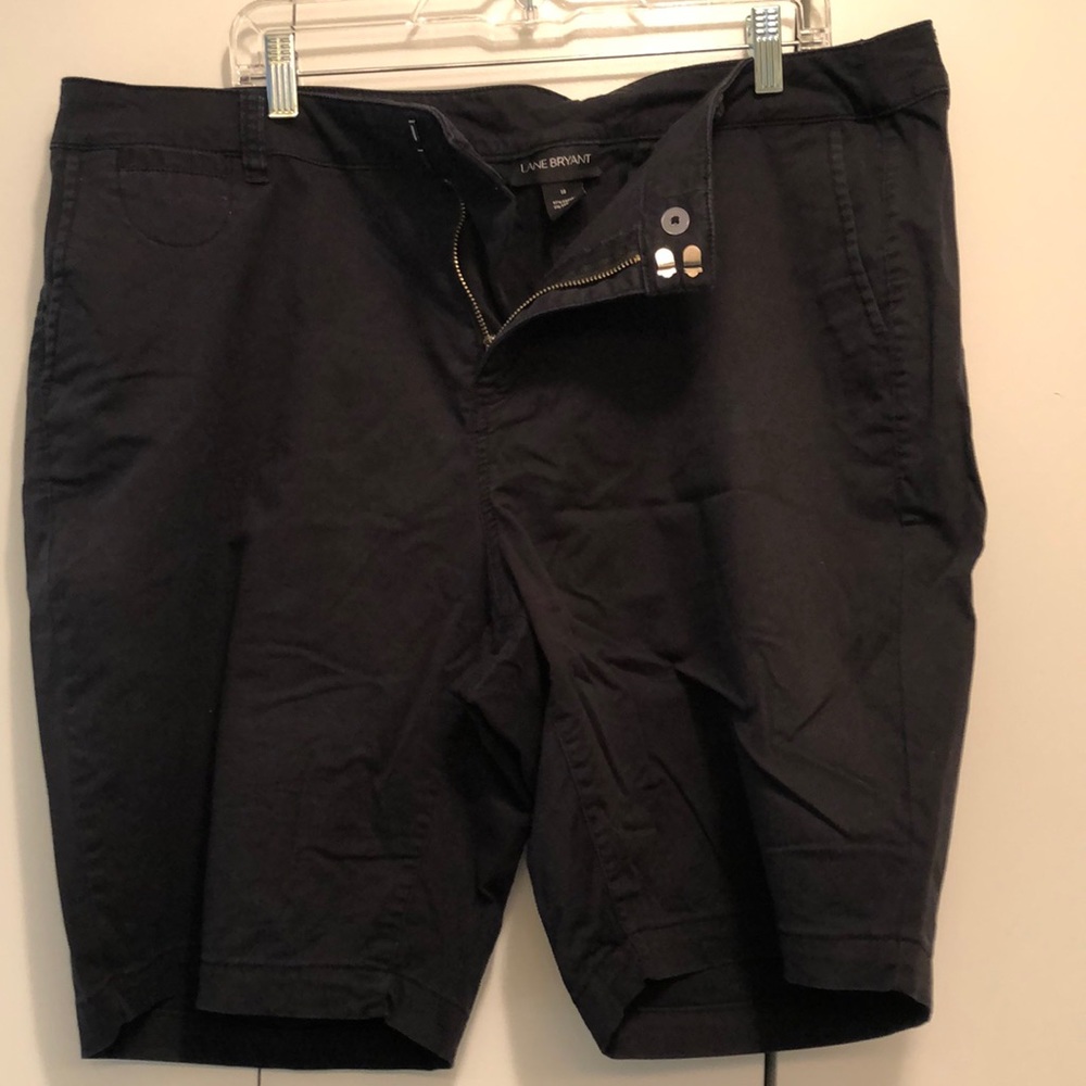 Lane Bryant black Bermuda shorts